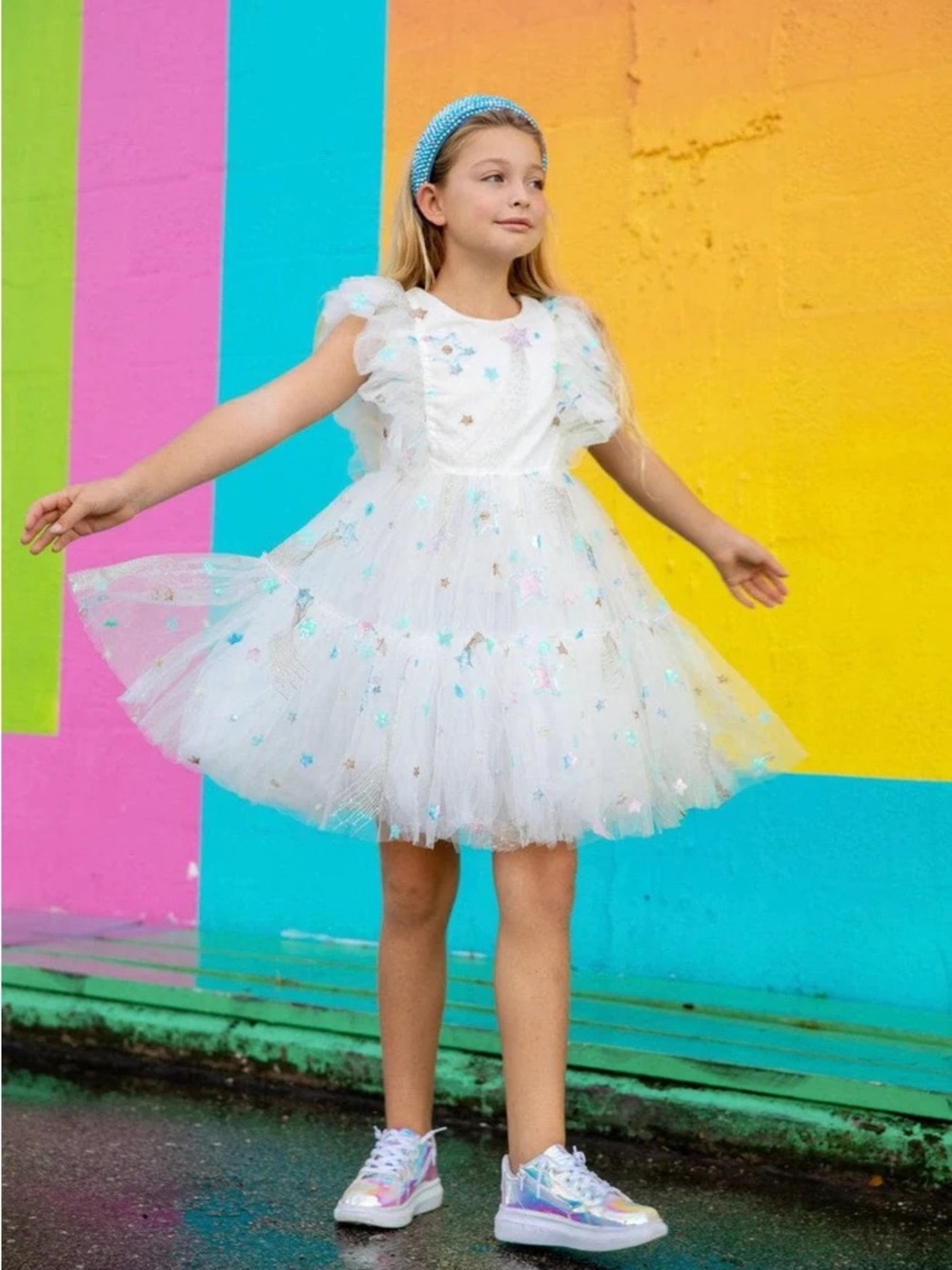Lola + The Boys Shooting Star Tulle Party Dress